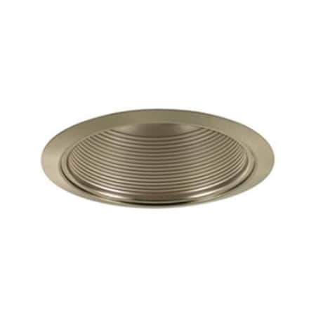 Jesco 6 in. Line Voltage Step Baffle Trim- Satin Chrome TM609ST